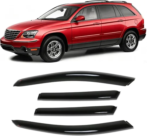 Vista 20 de Protectores de lluvia en canal para Jeep Grand Cherokee L 2021-2026, protectores de visera de ventana, deflector de ventilación, sombra viento humo