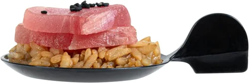 Vista 8 de Restaurantware Platos de postre de 3.7 x 2.5 pulgadas, 100 platos de cóctel pequeños, platos desechables de plástico negro únicos en forma de pez