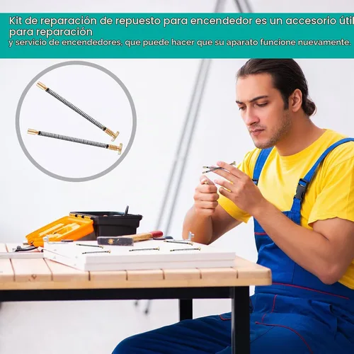 Vista 6 de LEIFIDE - Kit de reparación de encendedor de 10 piezas, dedal de resorte