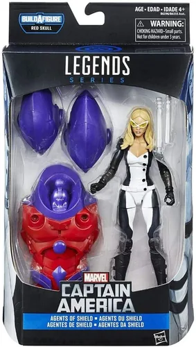 Vista 2 de Marvel Legends figura de acción de Pájaro Burlón de Agentes de Shield con armadura roja para montar de 6 pulgadas