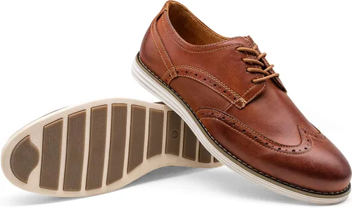 Vista 7 de Vostey Zapatos de vestir de cuero para hombre, zapatos de vestir casuales para hombres, zapatos de cuero Oxford para hombres