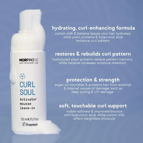 Vista 4 de MORPHOSIS Curl Soul Activator Mousse Leave-in