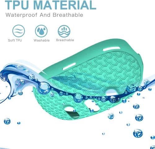 Vista 9 de VR TPU Protective Cover Accessories Compatible with MetaOculus Quest 3 Accessories, 7-in-1 Headset Cover Set, TPU Face Cover Controller Grips Cover