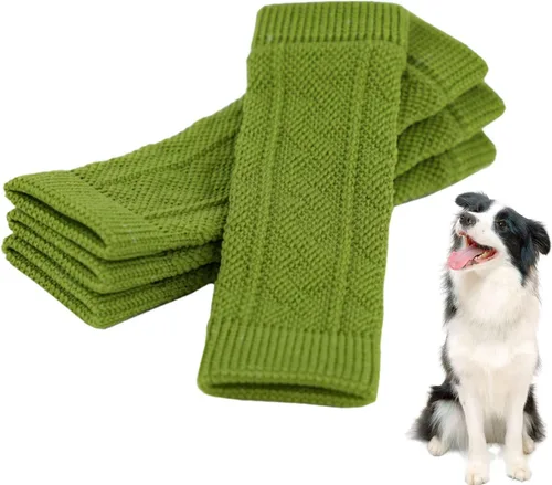 Vista 9 de difas Protector de codo de perro, 4 calcetines de punto para patas de perro, cubierta para heridas de perro con material respetuoso con la piel