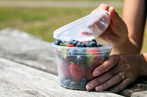 Vista 4 de Contenedores de almacenamiento de alimentos de 8 onzas con tapas herméticas, 300 juegos (6 paquetes de 50 juegos), a prueba de fugas, reutilizables