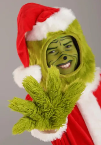 Vista 4 de elope The Grinch - Disfraz de Papá Noel abierto para niños