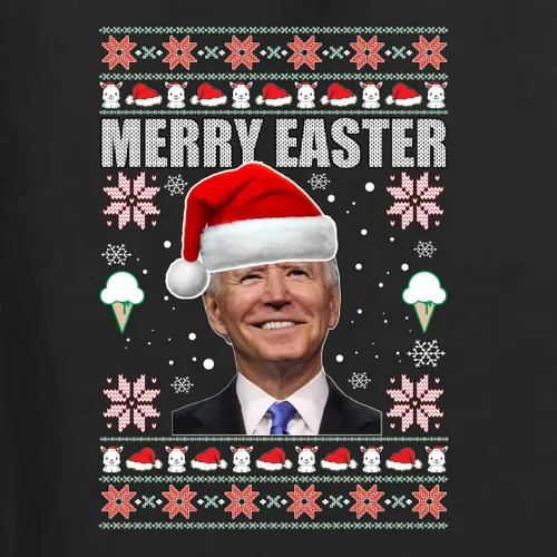 Vista 2 de Wild Bobby Sudadera unisex con cuello redondo de Joe Biden con texto en inglés "Merry Easter