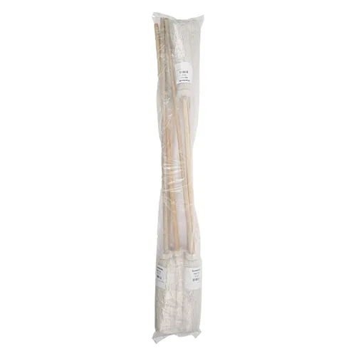 Vista 5 de Boardwalk BWK116C 16 oz. Fregona de cubierta de cabeza de algodón con mango de madera de roble de 48 pulgadas - blanco (6/caja)