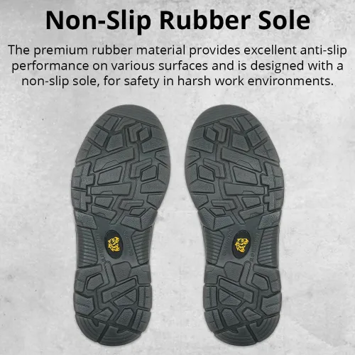 Vista 8 de WOLF Work Boot 100% Genuine Upper Leather Oil, Slip, Impact, Puncture Resistant Electrical Hazards Non-Slip Rubber Sole Puntera de acero