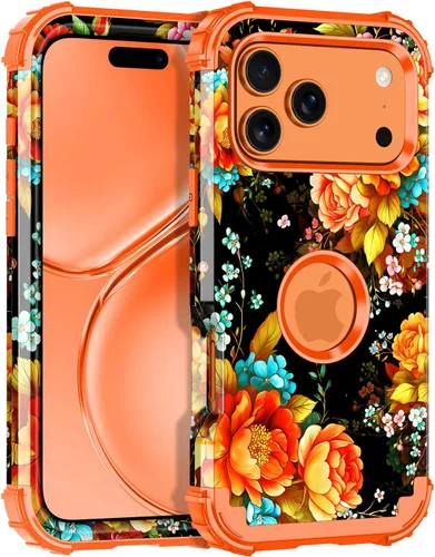 Vista 53 de Miqala Funda para iPhone 12, iPhone 12 Pro, que brilla en la oscuridad, tres capas, resistente a los golpes, protección de plástico duro + funda