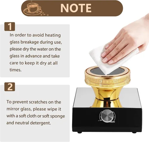 Vista 6 de YUCHENGTECH Calentador de haz halógeno, calentador inteligente de haz de sifón para cafetera Hario Yama Syphon (actualización 110-120V) (110V)