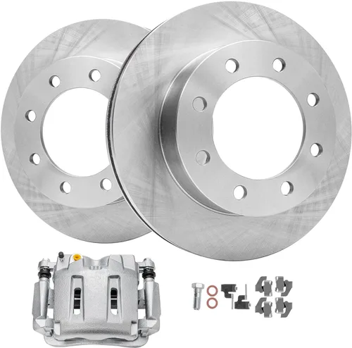 Vista 11 de Detroit Axle - Kit de freno delantero para Toyota RAV4 Prius V Lexus HS250h Scion xB Rotores de freno de disco de 10.83 pulgadas Pinza de freno