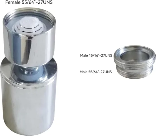 Vista 2 de Accesorio del grifo del fregadero de la cocina, aireador de la boquilla del grifo del baño, extensor del grifo, rociador de flujo dual giratorio