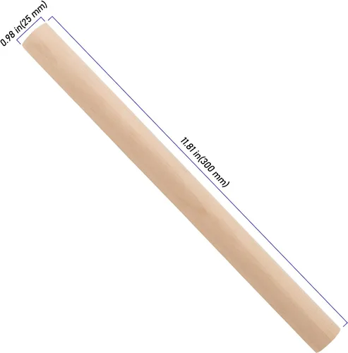Vista 2 de 20 varillas de madera de 1 x 12 pulgadas, varillas de madera maciza sin terminar, palos de madera para manualidades