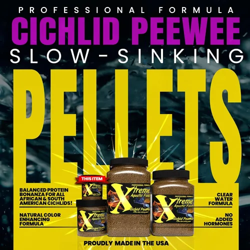 Vista 2 de Xtreme Cichlid Peewee - Pellets de 1.5 mm – Nutrición probada para cíclidos – Aminoácidos equilibrados, mejora la salud inmune y digestiva