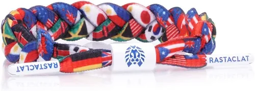 Vista 32 de Rastaclat Braided Bracelets for Men and Women - Originals Collection Adjustable Stackable and Braided by Hand Advocate Rosa/Blanco/Azul marino