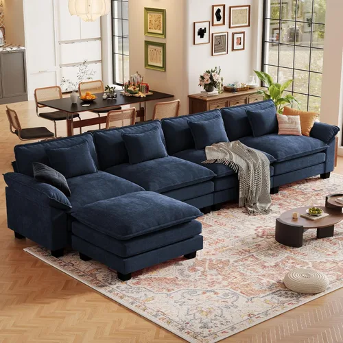 Vista 119 de CDCASA Silla de acento de gran tamaño de 50'' con otomana Asiento extra ancho y profundo estilo sofá nube para sala de estar, dormitorio, rincón