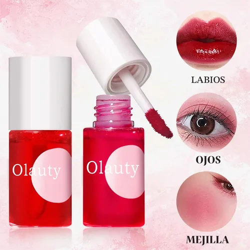Vista 2 de Juego de tinte de labios de 4 colores, lápiz labial líquido mate mini tinte labial acuoso