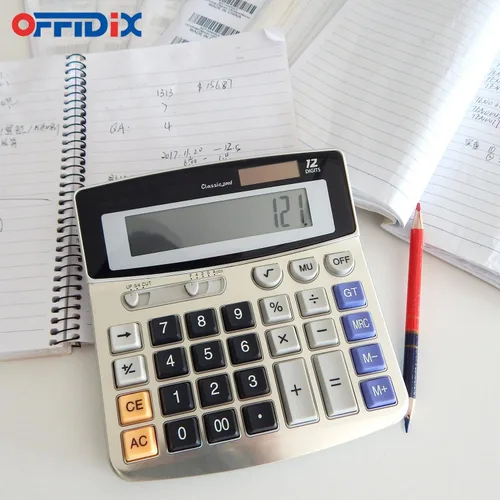 Vista 7 de OFFIDIX Calculadora de escritorio de oficina Calculadora de energía dual