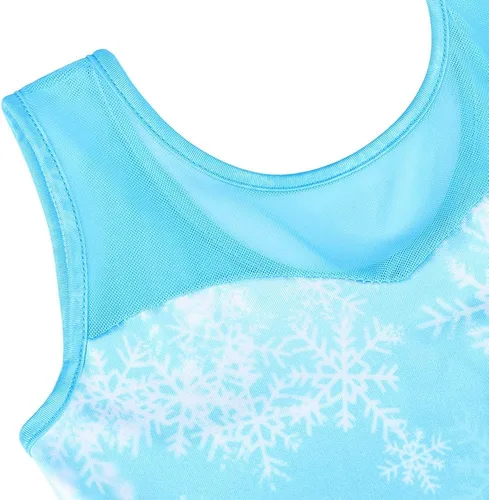 Vista 3 de ZNYUNE Vestido tutú de ballet con falda de copo de nieve para niñas de 3 a 8 años