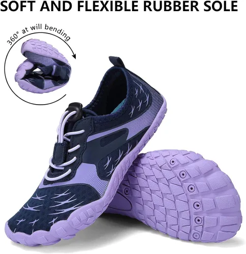 Vista 4 de CIOR Zapatos acuáticos para niños y niñas, tenis deportivos acuáticos, ligeros, deportivos de secado rápido (bebéniño pequeñoniño grande)