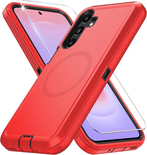 Vista 38 de Funda magnética para Samsung Galaxy S24+ Plus compatible con carga Magsafe [protector de pantalla de vidrio]