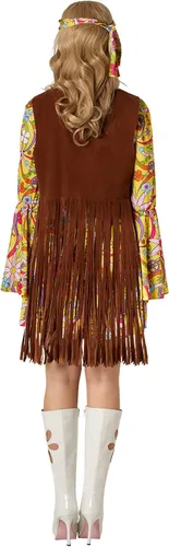 Vista 4 de Morph - Disfraz hippie para mujer - Vestido hippie - Trajes de los años 70 - Disfraz de los años 70 para mujer - Disfraz hippie para mujer