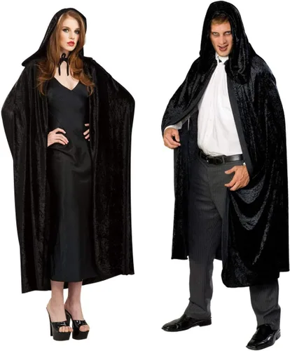 Vista 2 de Rubie's Costume Capa de disfraz con capucha de largo completo, de terciopelo, para mujer.