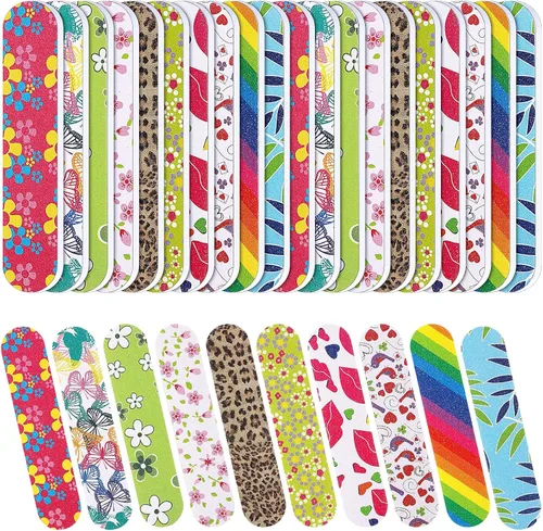 Vista 8 de Sumind Paquete de 100 Limas de Uñas de Doble Cara Tableros de Esmeril Herramientas de Manicura (2.36 x 0.59 x 0.16 Pulgadas)