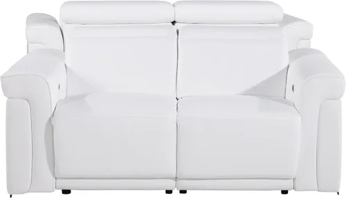 Vista 26 de Blackjack Furniture Mario - Sofá biplaza reclinable de cuero italiano de grano superior con reposacabezas y asientos ajustables, cargadores USB
