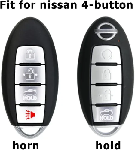 Vista 2 de ontto Compatible con Nissan Smart Remote Key Fob Cover Full Protection Marble Pattern Key Case Azul, Azul