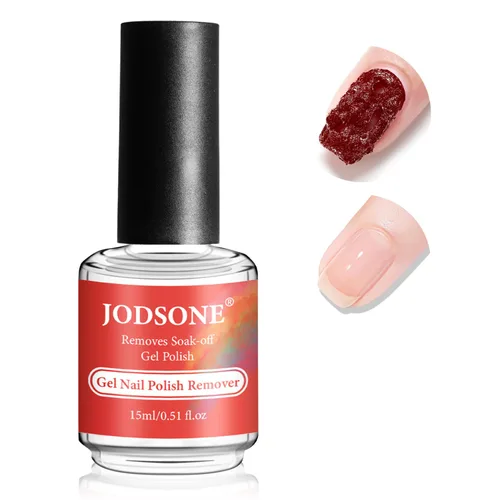 Vista 11 de JODSONE Juego de 3 piezas de 10 ml de capa superior y base de esmalte de uñas con removedor de gel; removedor de uñas de gel para remoción rápida