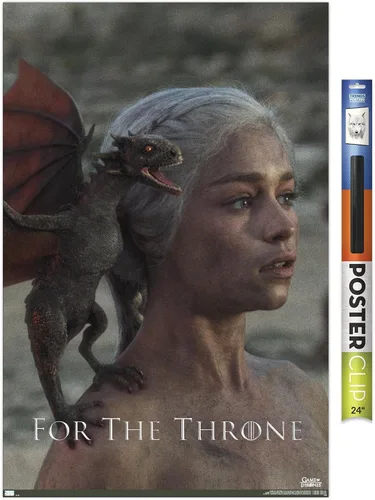 Vista 17 de Trends International Juego de tronos - Póster de pared Daenerys Targaryen, 14.725 x 22.375 pulgadas, versión enmarcada de madera de granero Versión