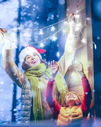 Vista 6 de Minetom Guirnalda de luces de estrella enchufables – 66 pies 200 luces LED de estrella de hadas con control remoto y temporizador, 8 modos