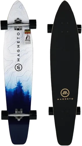 Vista 10 de Magneto 44 inch Kicktail Cruiser Longboard Skateboard Bamboo and Hard Maple Deck Made for Adults, Teens, and Kids