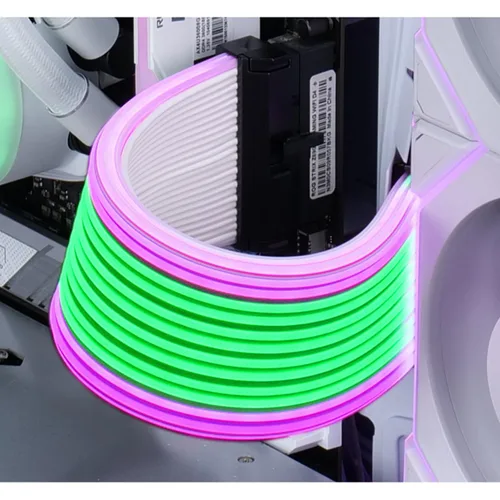 Vista 7 de Lian Li Strimer Wireless 24 Pin con controlador (PW24-1W-T) - Cable de extensión de alimentación RGB direccionable - Control inalámbrico de 2.4 GHz