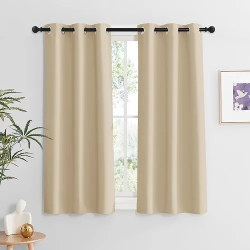 Vista 42 de RYB HOME - Cortinas para armario de 36 pulgadas, cortinas para oscurecer la habitación con ojales resistentes a la oxidación, cortinas de Aqua