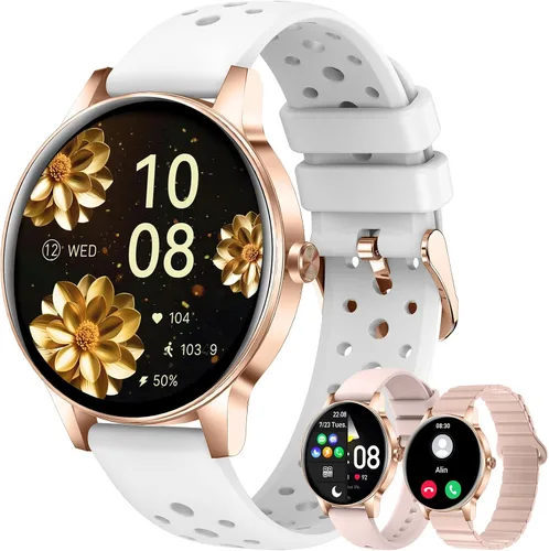 Vista 15 de Relojes inteligentes para hombres y mujeres (respuesta/hacer llamadas), pantalla HD de 1.27 pulgadas con monitor de frecuencia cardíaca/sueño, más