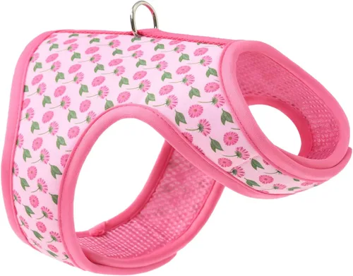 Vista 29 de Mile High Life Arnés para perro, chaleco floral de malla de aire para perros y gatos pequeños de 20 libras, fácil de poner, cierre fácil ajustable