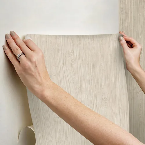 Vista 6 de RoomMates RMK12671PL - Papel tapiz de madera de cerezo cálido para despegar y pegar