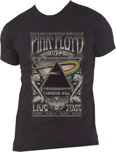 Vista 4 de Pink Floyd Carnegie Hall Poster Camiseta Hombre Negro