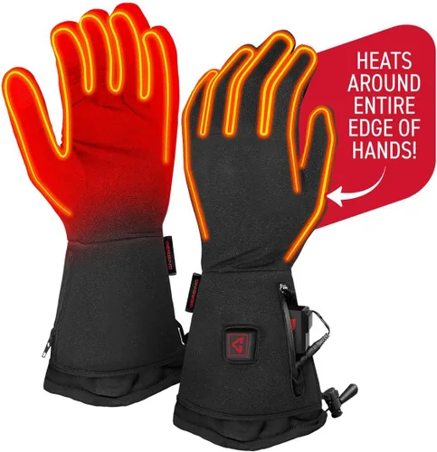 Vista 4 de Gerbing Guantes térmicos de 7 V para mujer, guantes de calefacción recargables, ajustes de control de temperatura de tres niveles
