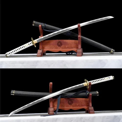 Vista 3 de Espada de Devil May Cry 5 Vergil Anime Cosplay Sword Warrior Yamato/Rebelión de Dante, Katana real de 41 pulgadas, forjada a mano de acero al