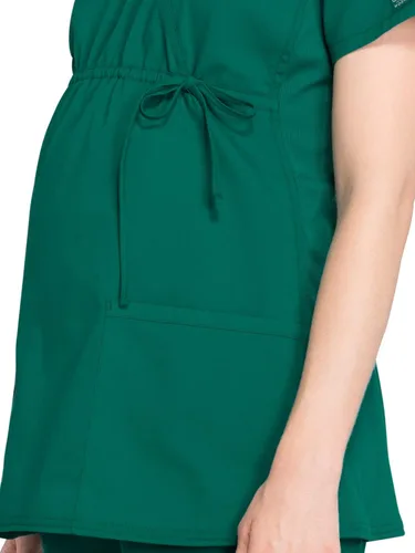 Vista 3 de Cherokee Women's Maternity Scrub Top with 3 Pockets Mock Wrap WW685