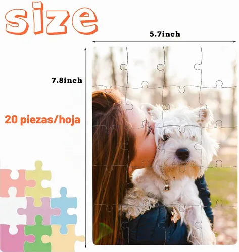 Vista 2 de 12 juegos de rompecabezas en blanco de rompecabezas de sublimación, manualidades de rompecabezas de sublimación, rompecabezas personalizados