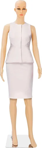 Vista 8 de HomGarden Maniquí femenino maniquí cuerpo completo vestido forma, 69" maniquí ajustable soporte costura vestido modelo pantalla cabeza gira vestido