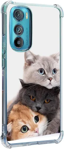 Vista 17 de Funda para Motorola Edge 2022, diseño de flores de mariposa azul, rosa, protección contra caídas, a prueba de golpes, funda protectora de cuerpo
