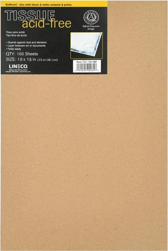 Vista 14 de Lineco Tejido intercalado sin ácidos tamponado 8"x10", paquete de 100