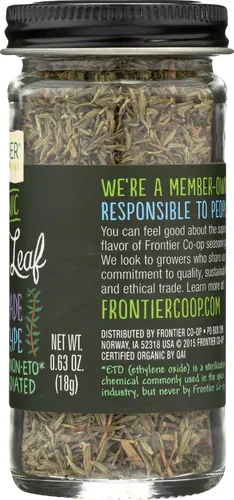 Vista 4 de Frontier Herb - Hoja de tomillo entera orgánica, 0.8 onzas