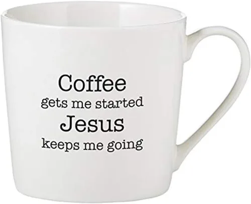 Vista 9 de Faithworks Creative Brands - Taza de café inspiradora de porcelana blanca, 14 onzas, Dear Lord Querido Señor